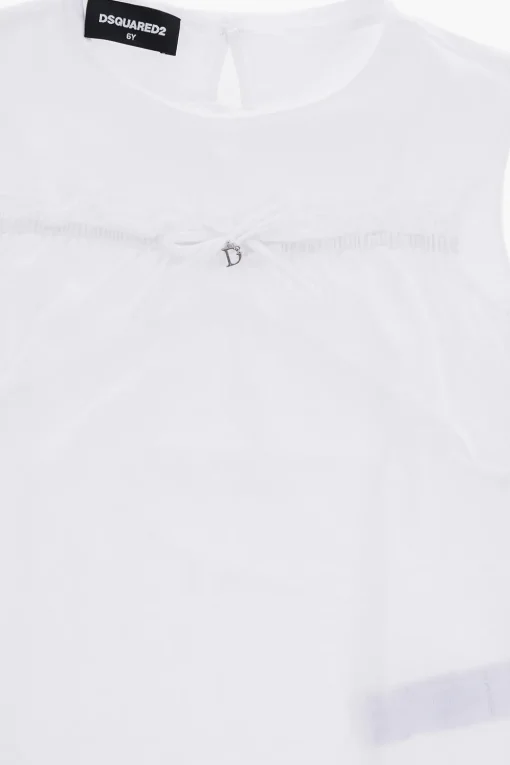 Clearance Top In Tinta Unita con Pendente a forma di D Abbigliamento