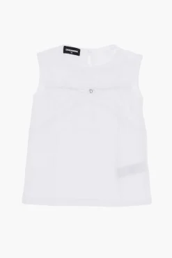 Clearance Top In Tinta Unita con Pendente a forma di D Abbigliamento