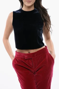 Top in Velour PALMIRA con Ful Zip Posteriore>Fendi Discount