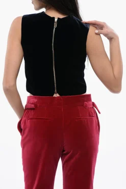 Top in Velour PALMIRA con Ful Zip Posteriore>Fendi Discount