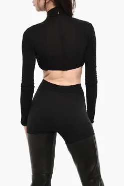 Fashion Top Incrociato con Scollatura Profonda Donna T-Shirts E Tops