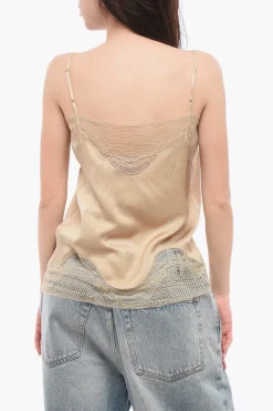 Top KATIA in Seta con Dettagli Openwork>Burberry Outlet