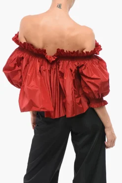 Online Top Off-Shoulder in Seta Donna T-Shirts E Tops