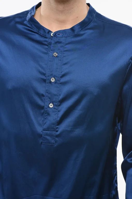 Fashion Top Pigiama A Maniche Lunghe Con Bottoni Uomo Intimo