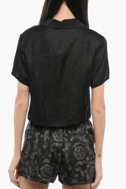 Best Top Pigiama Satinato con Motivo Barocco Donna T-Shirts E Tops