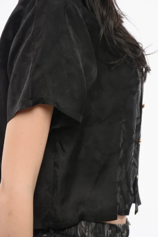Best Top Pigiama Satinato con Motivo Barocco Donna T-Shirts E Tops