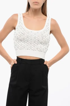 Top RUIO Openwork con Applicazione Strass>John Richmond New