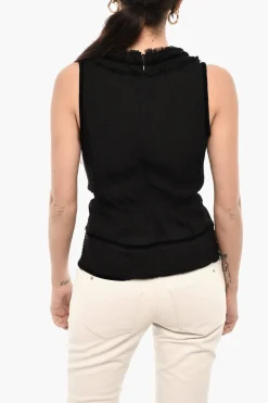 Top Scollo a V Trasparente con Fiocco>Dsquared2 Outlet