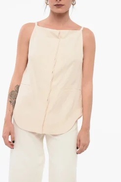 Top Smanicato In Misto Lino>Loulou Studio Hot