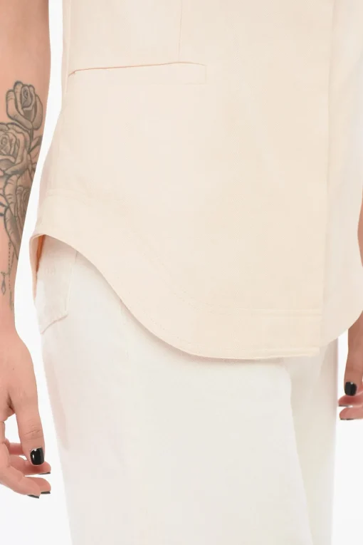 Top Smanicato In Misto Lino>Loulou Studio Hot