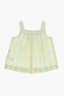 Best Top SOLEIL a Righe con Chiusura Sul Retro Abbigliamento