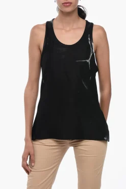 Top Tank Stretchy Con Fantasia Astratta>Jil Sander Clearance