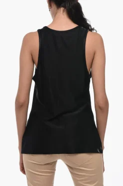 Top Tank Stretchy Con Fantasia Astratta>Jil Sander Clearance