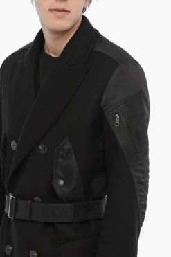 Trench HYBRID Slim Fit in Doppio Tessuto con Cintura></noscript>Neil Barrett Best