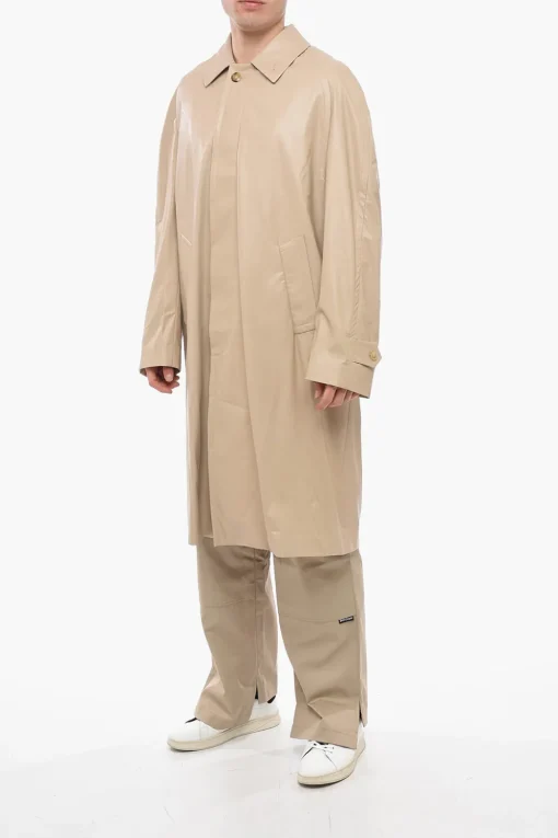 Trench in Ecopelle con Abbottonatura Nascosta>4SDesigns Hot
