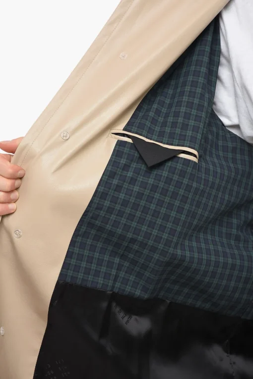 Trench in Ecopelle con Abbottonatura Nascosta>4SDesigns Hot
