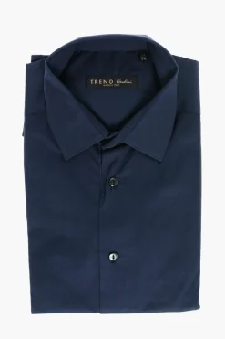 TREND Camicia in Popeline con Collo Francese>Corneliani Best