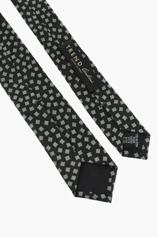 Hot TREND Cravatta in Seta Motivo Geometrico Uomo Cravatte