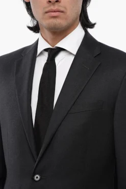 TREND Giacca a 2 Bottoni in Lana Vergine Due Spacchi Revers Classico></noscript>Corneliani Hot