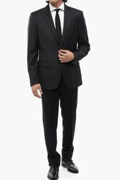TREND Giacca a 2 Bottoni in Lana Vergine Due Spacchi Revers Classico></noscript>Corneliani Hot
