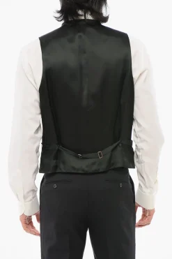 TREND Gilet in Lana Vergine con Martingala Posteriore>Corneliani Fashion