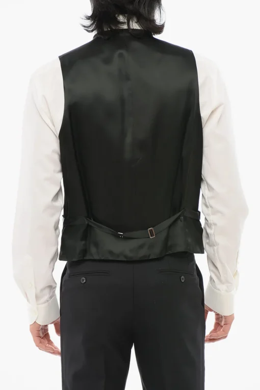 TREND Gilet in Lana Vergine con Martingala Posteriore>Corneliani Fashion