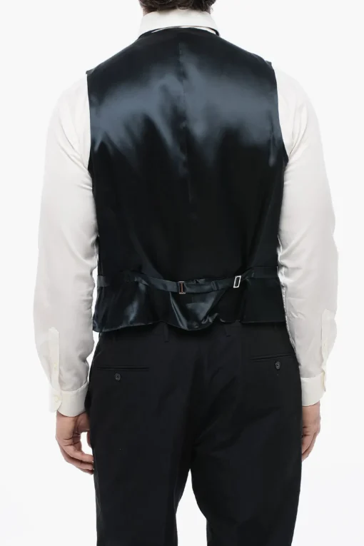Sale TREND Gilet in Lana Vergine a 2 Tasche Uomo Giacche