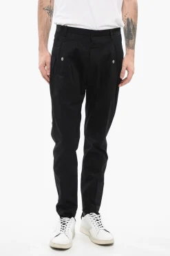 TREND Pantaloni a Una Pince In Cotone con Abbottonatura Nascosta>Corneliani Clearance