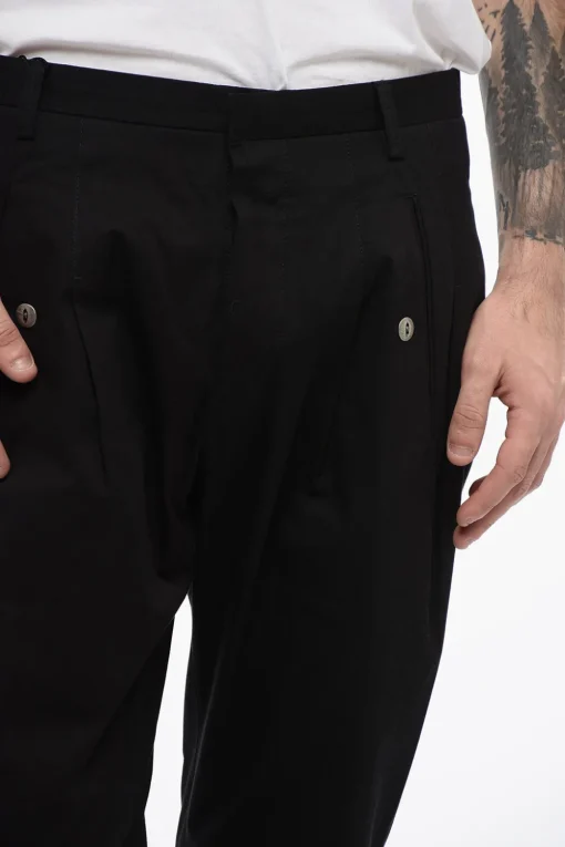 TREND Pantaloni a Una Pince In Cotone con Abbottonatura Nascosta>Corneliani Clearance