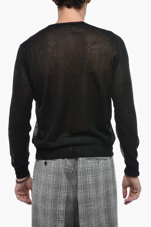 Best TREND Pullover In Misto Lino Con Collo a V Uomo Maglieria