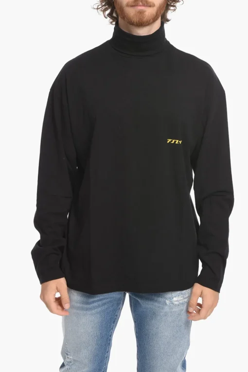 New T-Shirt a Collo Alto SOLAR POWER in Cotone Uomo T-Shirt