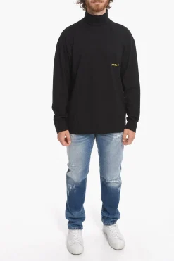 New T-Shirt a Collo Alto SOLAR POWER in Cotone Uomo T-Shirt
