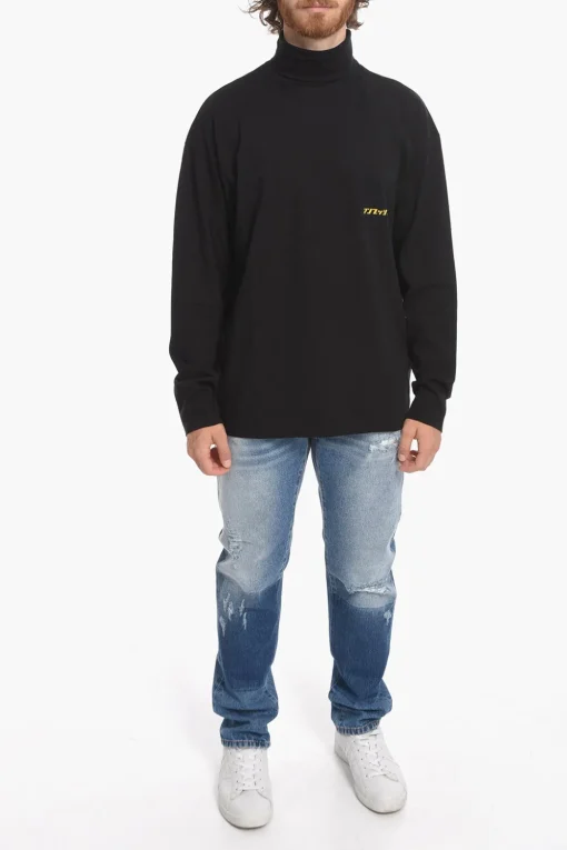 New T-Shirt a Collo Alto SOLAR POWER in Cotone Uomo T-Shirt