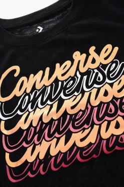 T-shirt a Manica Lunga con Logo Stampato>Converse KIDS Fashion