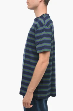 Fashion T-shirt A Maniche Corte Con Stampa A Righe Uomo T-Shirt