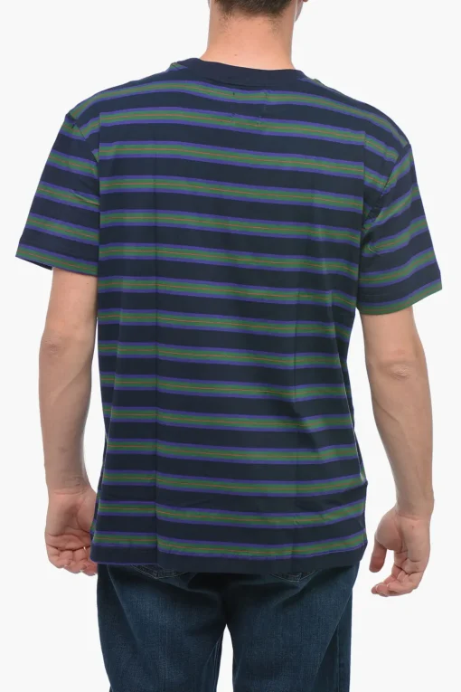 Fashion T-shirt A Maniche Corte Con Stampa A Righe Uomo T-Shirt