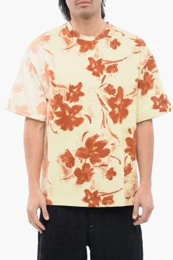 T-shirt A Maniche Corte Con Stampa Floreale>Jil Sander Hot