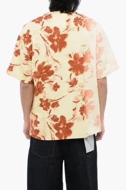 T-shirt A Maniche Corte Con Stampa Floreale>Jil Sander Hot