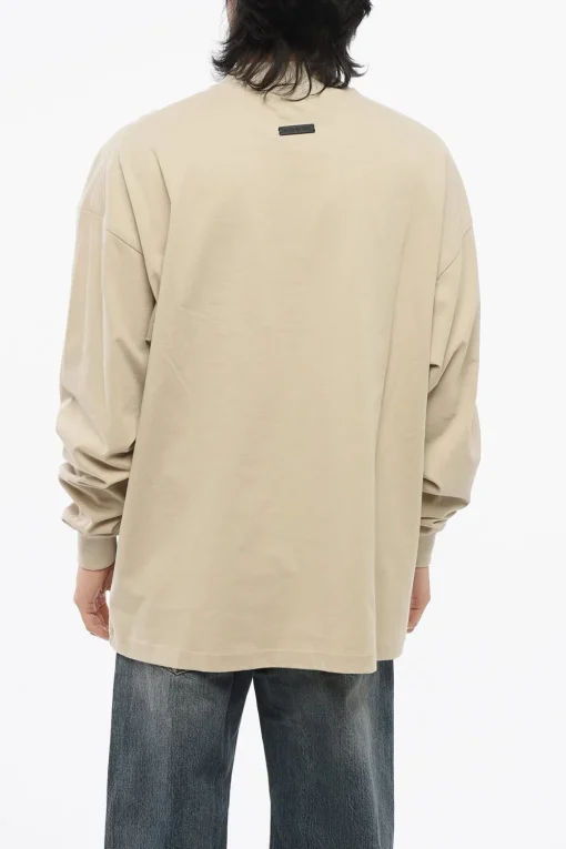 Clearance T-Shirt a Maniche Lunghe ETERNAL con Logo Floccato Uomo T-Shirt