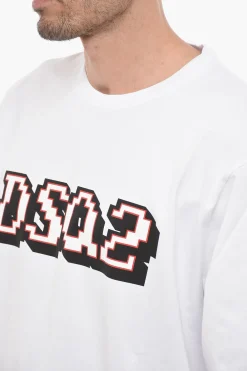 Fashion T-Shirt a Maniche Lunghe Skater Fit con Stampa Logo Uomo T-Shirt