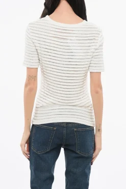 Best T-shirt a Righe con Strass Donna T-Shirts E Tops
