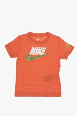 New T-shirt a tinta unita con logo stampato Bambino Abbigliamento