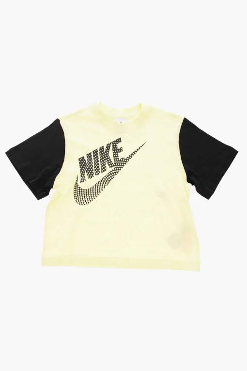 T-Shirt Bicolore con Logo Stampato>Nike KIDS Clearance
