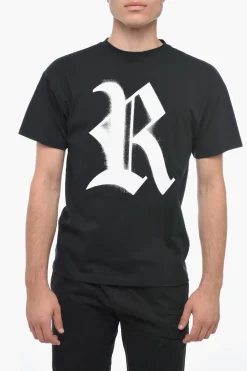 Discount T-shirt Big Fit Con Logo Stampato Uomo T-Shirt