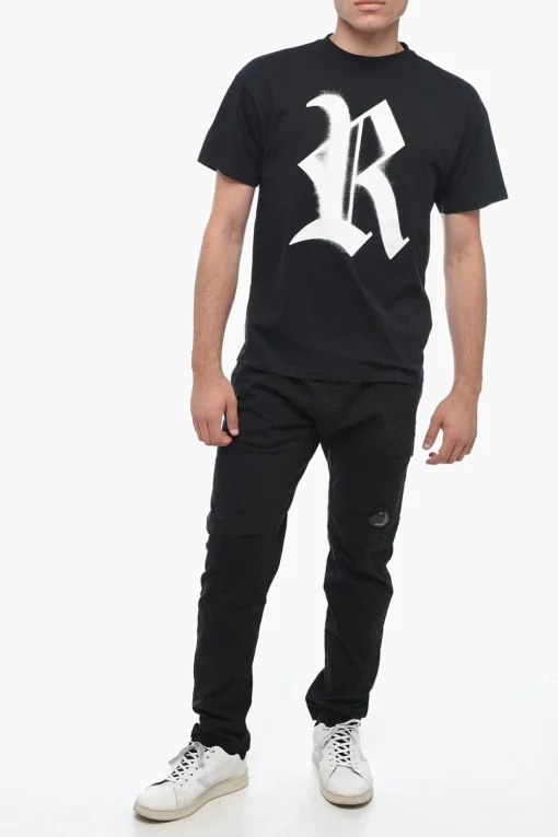 Discount T-shirt Big Fit Con Logo Stampato Uomo T-Shirt