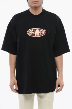 T-Shirt Con Logo Abbellito In Strass>Off-White Outlet