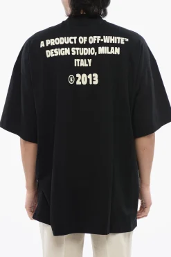 T-Shirt Con Logo Abbellito In Strass>Off-White Outlet