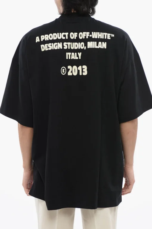 T-Shirt Con Logo Abbellito In Strass>Off-White Outlet