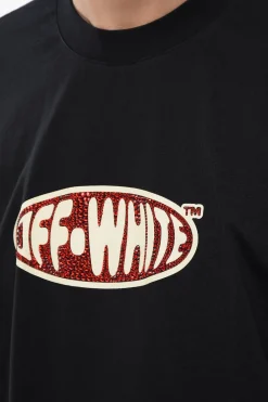 T-Shirt Con Logo Abbellito In Strass></noscript>Off-White Outlet