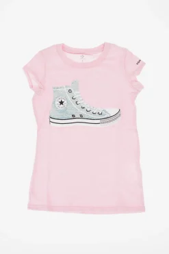 T-shirt con Paillettes>Converse KIDS New
